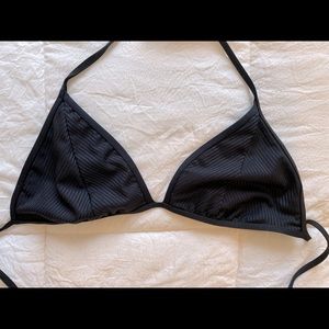 Black string bikini bathing suit top.